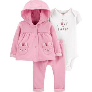 CARTER’S INFANT GIRL’S 3-PIECE BUNNY LITTLE CARDIGAN SET $24.65 VAT Inclusive