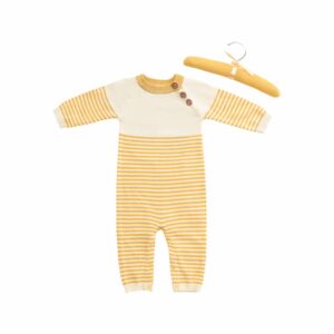 ELEGANT BABY STRIPED MUSTARD JUMPSUIT $62.15 VAT Inclusive