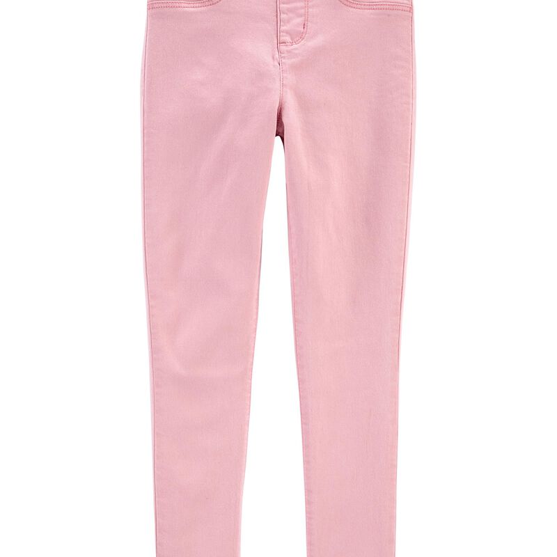 rose colored jeggings
