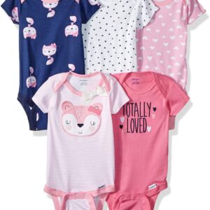 GERBER 5-PACK SHORT-SLEEVE ONESIES BODYSUITS $26.63 VAT Inclusive