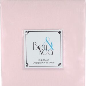 BEN & NOA PERCALE FITTED CRIB SHEET, PINK SOLID $45.38 VAT Inclusive