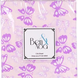 BEN & NOA PERCALE BUTTERFLY FITTED CRIB SHEET $45.38  VAT Inclusive