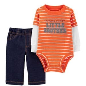CARTER’S 2-PIECE LITTLE BROTHER BODYSUIT PANT SET $15.95 VAT Inclusive