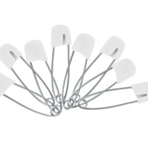 SASSY- DIAPER PINS, WHITE $3.14  VAT Inclusive