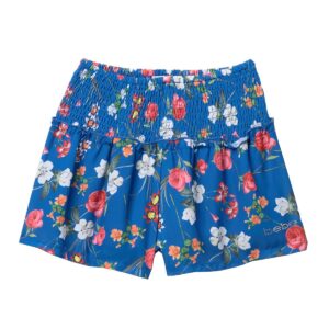 BEBE GIRLS ROYAL BLUE PRINTED CHIFFON SHORTS $45.38 VAT Inclusive