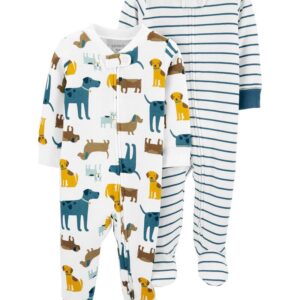 CARTER’S BABY 2-PACK ZIP-UP COTTON SLEEP & PLAYS $31.35 VAT