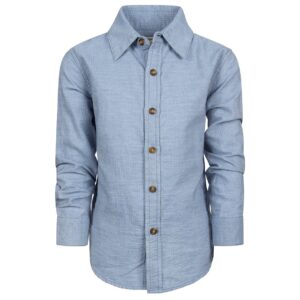 APPAMAN BATES LIGHT BLUE CHAMBRAY SHIRT $72.60 VAT Inclusive