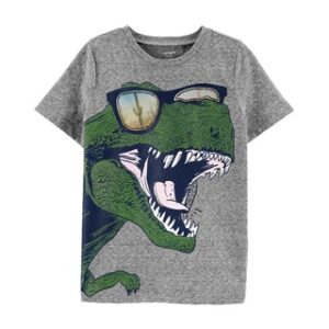 Carter's Boys Dinosaur Action Graphic Snow Yarn T-Shirt