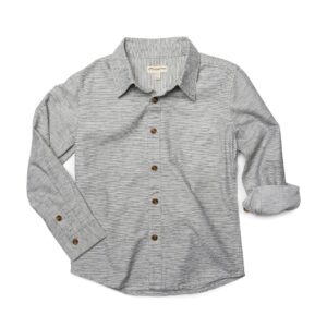 APPAMAN  BATES SHIRT GREYSCALE STRIPE $72.60