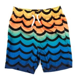Appaman Boys Wavy Morning Mid Length Swim Trunks $51.98 VAT