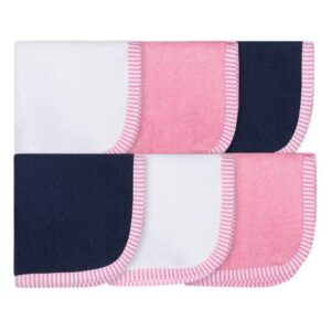 GERBER 6-PACK PINK/WHITE/NAVY WASHCLOTHS $12.79 VAT Inclusive