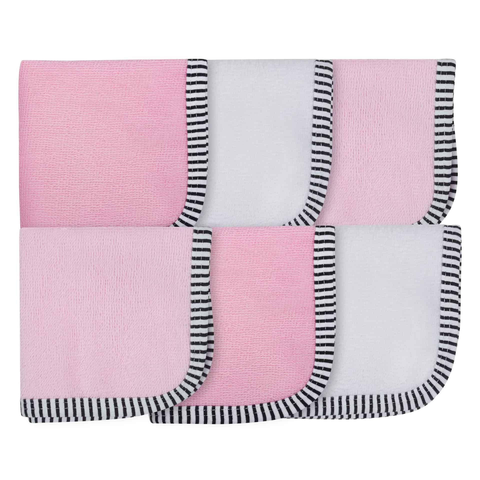 GERBER 6PACK PINK AND WHITE WASHCLOTHS 13.03 VAT Inclusive