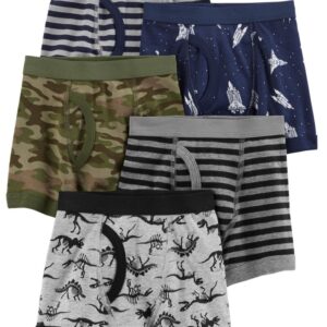 CARTER’S  5-PACK GREY MULTI DINO BOXER BRIEFS VAT $26.51