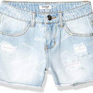 BEBE GIRLS BIG LOGO PRINT DENIM SHORT $47.25 VAT Inclusive