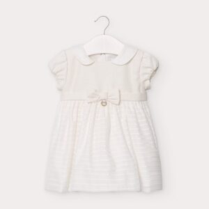 MAYORAL BABY G  CREAM DRESS WITH  BOW $61.55VAT