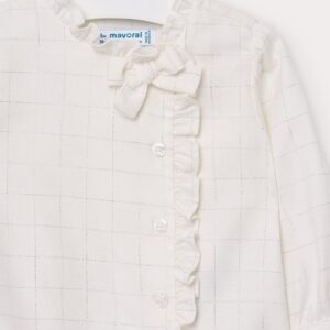 MAYORAL   BABY G OFF WHITE LOOSE BLOUSE $42.57 VAT