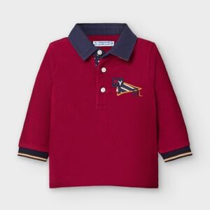 MAYORAL  BURGANDY LONG SLEEVE POLO $30.03 VAT