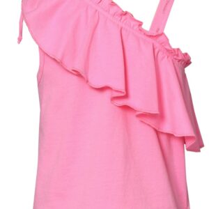 BABYSARA  BK PINK RUFFLED ONE SHOULDER TOP $42.85  VAT