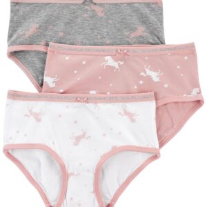 CARTER'S    3-PACK PINK GRAY WHITE UNICORN UNDIES VAT $13.69