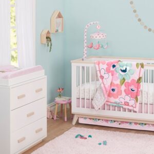 JUST-BORN   PINK FLORAL 3PC BED SET  $133.65 VAT