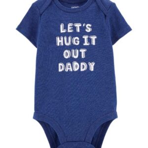 CARTER'S  BABY B BLUE LET'S HUG IT OUT DADDY BODYSUIT $10.67 VAT