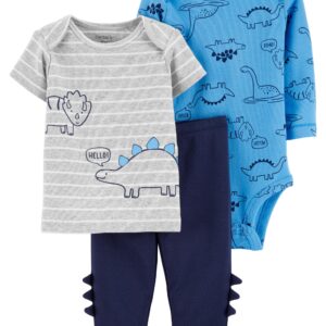 CARTER'S   BOY HELLO DINO 3PC  SET $25.25 VAT