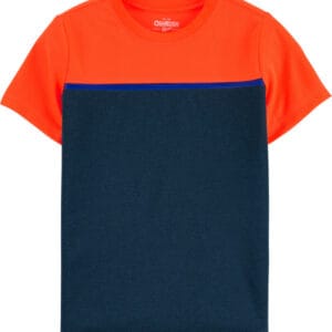 OSHKOSH  BOY NEON ORANGE/NAVY WAVE KNIT TEE $17.75 VAT