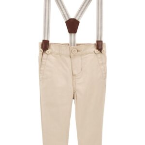 BABYB'GOSH  BABY B LONG KHAKI SUSPENDER PANT  $31.02 VAT