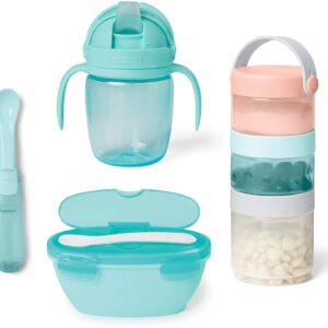 SKIP HOP  TRAVEL FEEDING SET SOFT TEAL MULTI  $40.83 VAT