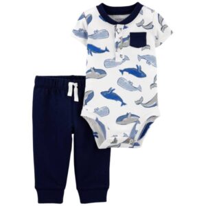 CARTER'S   IVORY WHALE BODYSUIT & PANTS   $21.12 VAT
