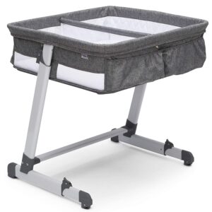 DELTA- SIMMONS KIDS TWIN CITY SLEEPER  BEDSIDE BASSINET- GREY TWEED -$463.32 VAT