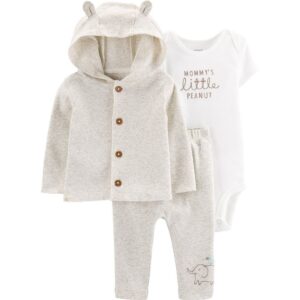 CARTER'S   BABY BOY  MOMMY'S LITTLE PEANUT CARDI SET  $24.70  VAT