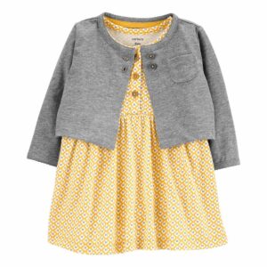 CARTER'S   BODYSUIT DRESS/CARDIGAN-MUSTARD  $27.89 VAT