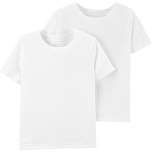 CARTER'S    BOY 2-PACK BASIC WHITE TEES