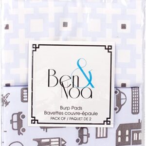 BEN&NOA   BLUE PERCALE BURP PADS  $18.15 VAT