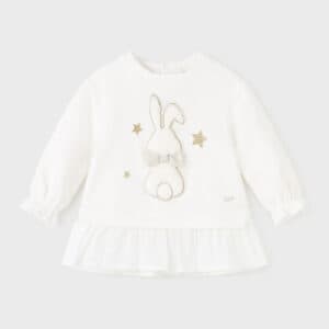 MAYORAL  BABY G ANTIQUE WHITE PULLOVER  $38.11 VAT