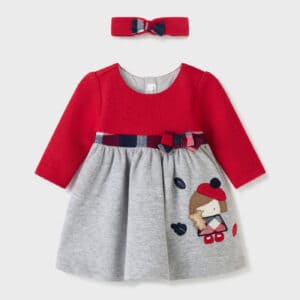 MAYORAL   BABY G RED DRESS & HAIRBAND  $51.85 VAT