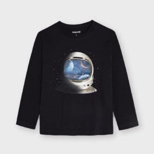 MAYORAL  BLACK SPACE DESIGN LONG SLEEVES T-SHIRT  $25.74  VAT