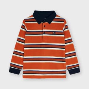 MAYORAL  ORANGE COLLAR LONG SLEEVE POLO  $39.77  VAT