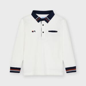 MAYORAL  WHITE COLLAR LONG SLEEVES POLO  $43.23  VAT