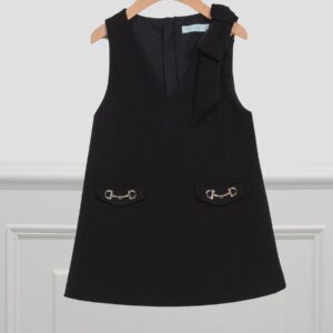 ABEL & LULA   BLACK SLEEVELESS PINAFORE DRESS   $76.40 VAT