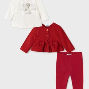 MAYORAL BABY G RED CARDIGAN OUTFIT- $56.93   VAT