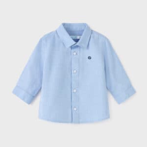MAYORAL  BABY B BLUE LONG SLEEVES  DRESS SHIRT  $28.05  VAT