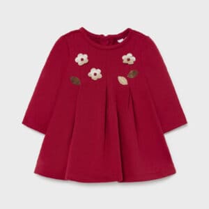 MAYORAL  BABY G RED FLOWER APPLIQUE DRESS  $48.02 VAT