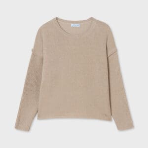MAYORAL  TWEEN G BEIGE SHIMMER L/S TOP  $48.18VAT