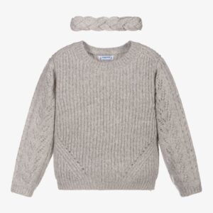 MAYORAL  LIGHT GREY SWEATER & ACCESSORY $56.95 VAT