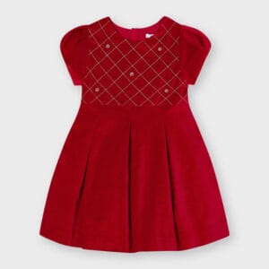 MAYORAL  RED VELVET DESIGN DRESS  $78.71  VAT
