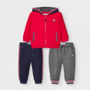 MAYORAL    ROJO PULLOVER W/2 LONG TROUSERS SET $51.63VAT