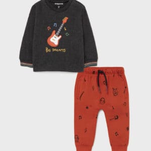 MAYORAL  BABY B  ORANGE PULLOVER & JOGGER  SET  $ 48.40 VAT