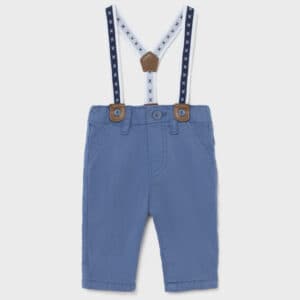 MAYORAL  BABY B  BLUE LONG TROUSERS & SUSPENDER  $43.23  VAT